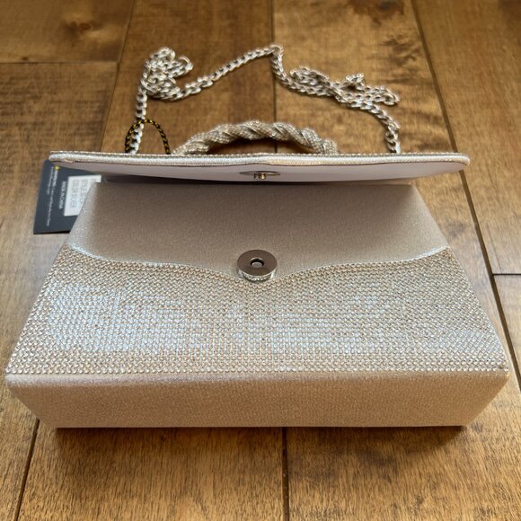 Imoshion Women's Silver Studded Evening Handbag Clutch Purse Removable Straps - Picture 10 of 15